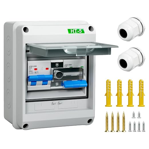 32A dual-power manual transfer switch in IP65 box
