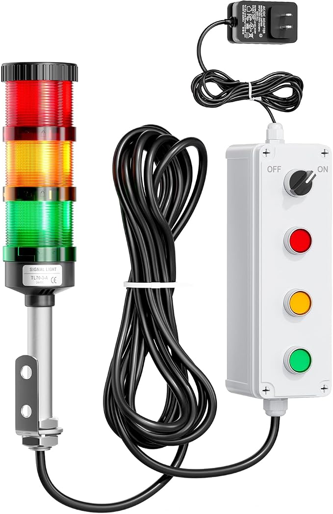 3-stack LED Andon tower light, 24VDC